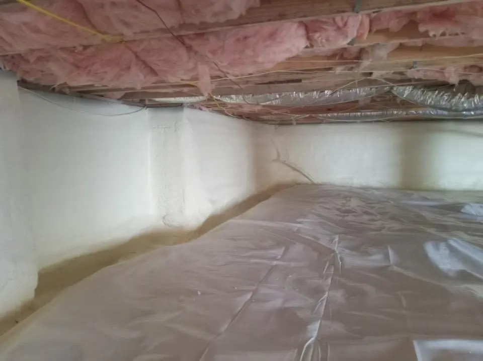 Crawl space encapsulation with closed-cell spray foam for Spray Foam Roofing in Terre Haute